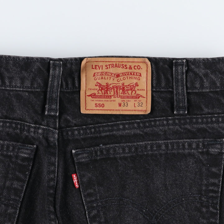 ~00'S Levi's 550 Black Denim Tapered Denim Pants Made in Canada Men's W32 equivalent / eaa510977