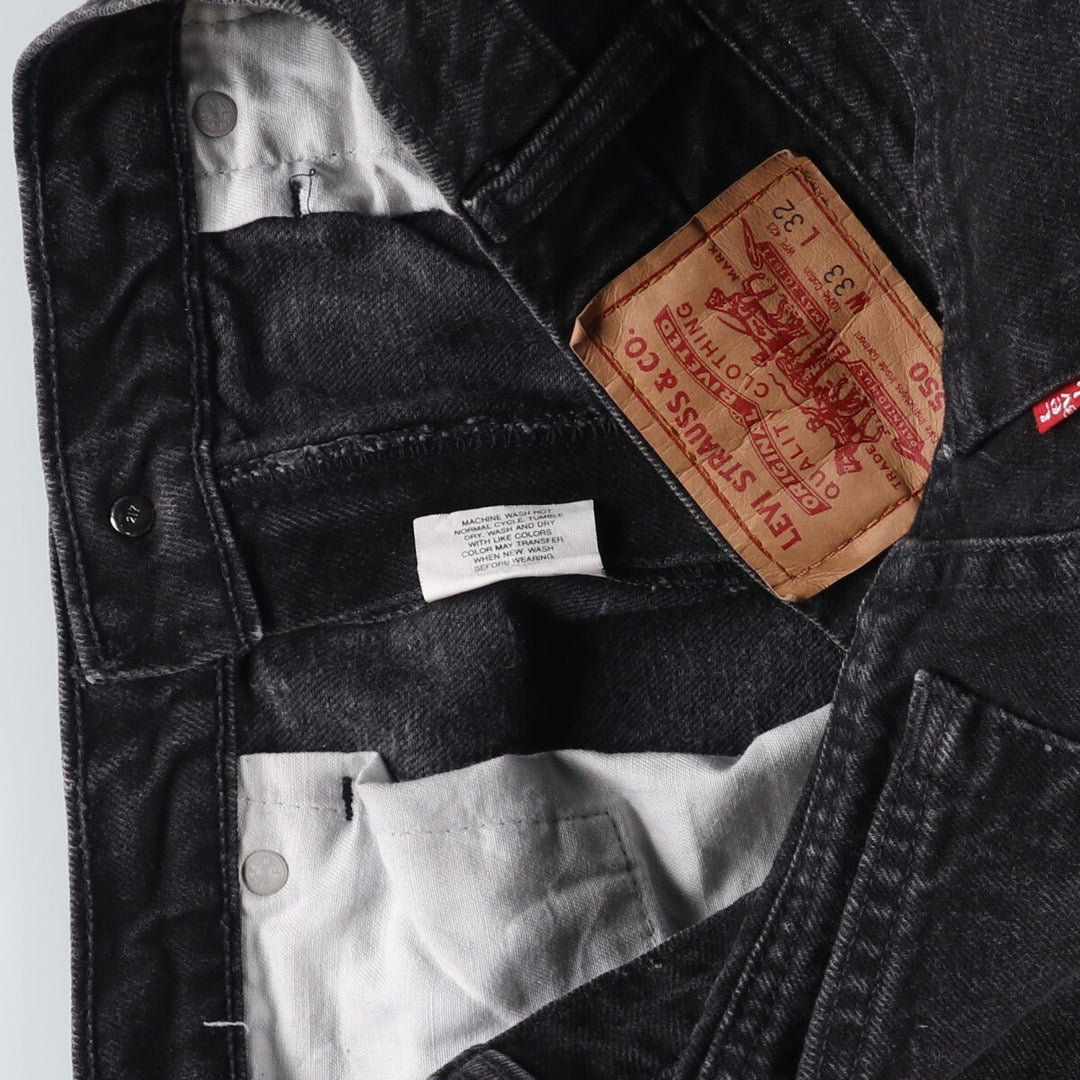 ~00'S Levi's 550 Black Denim Tapered Denim Pants Made in Canada Men's W32 equivalent / eaa510977