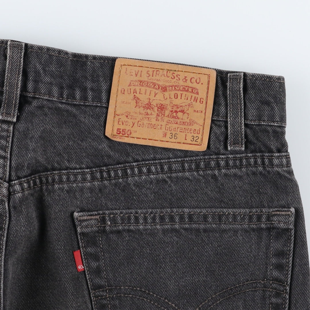 90s~00'S Levi's 550 Relaxed Fit Black Denim Tapered Denim Pants Made in Canada Men's W35 equivalent /eaa510981