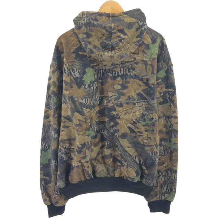 ALL WEATHER Camouflage Pattern Real Tree Camo Sweat Full Zip Hoodie Men's XL /eaa511014