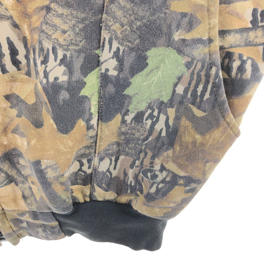 ALL WEATHER Camouflage Pattern Real Tree Camo Sweat Full Zip Hoodie Men's XL /eaa511014