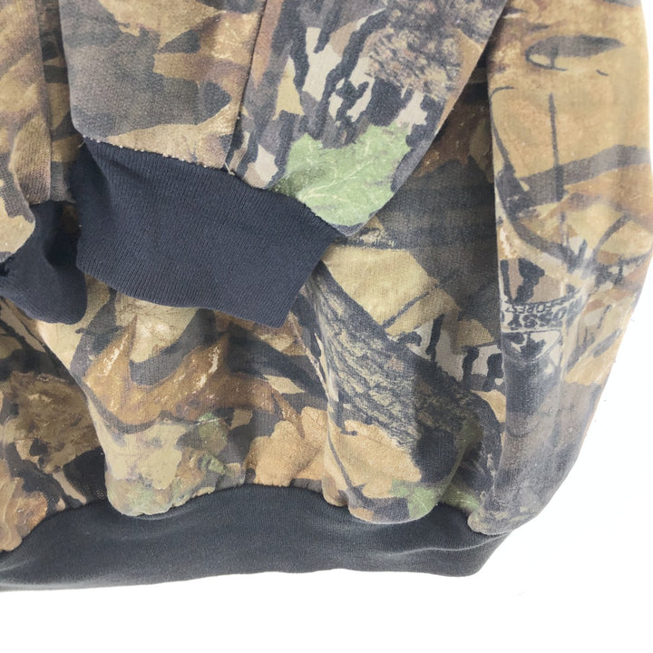 ALL WEATHER Camouflage Pattern Real Tree Camo Sweat Full Zip Hoodie Men's XL /eaa511014