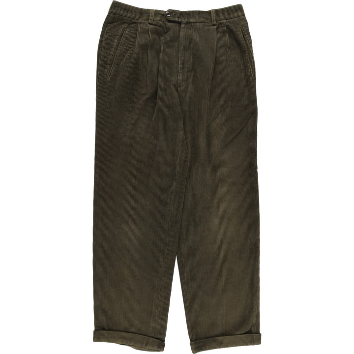 90'S VELLUTO DUCA VISCONTI DI MODRONE Two-pleat Corduroy Pants Men's W31 Vintage cotton Khaki type Vintage Second Hand