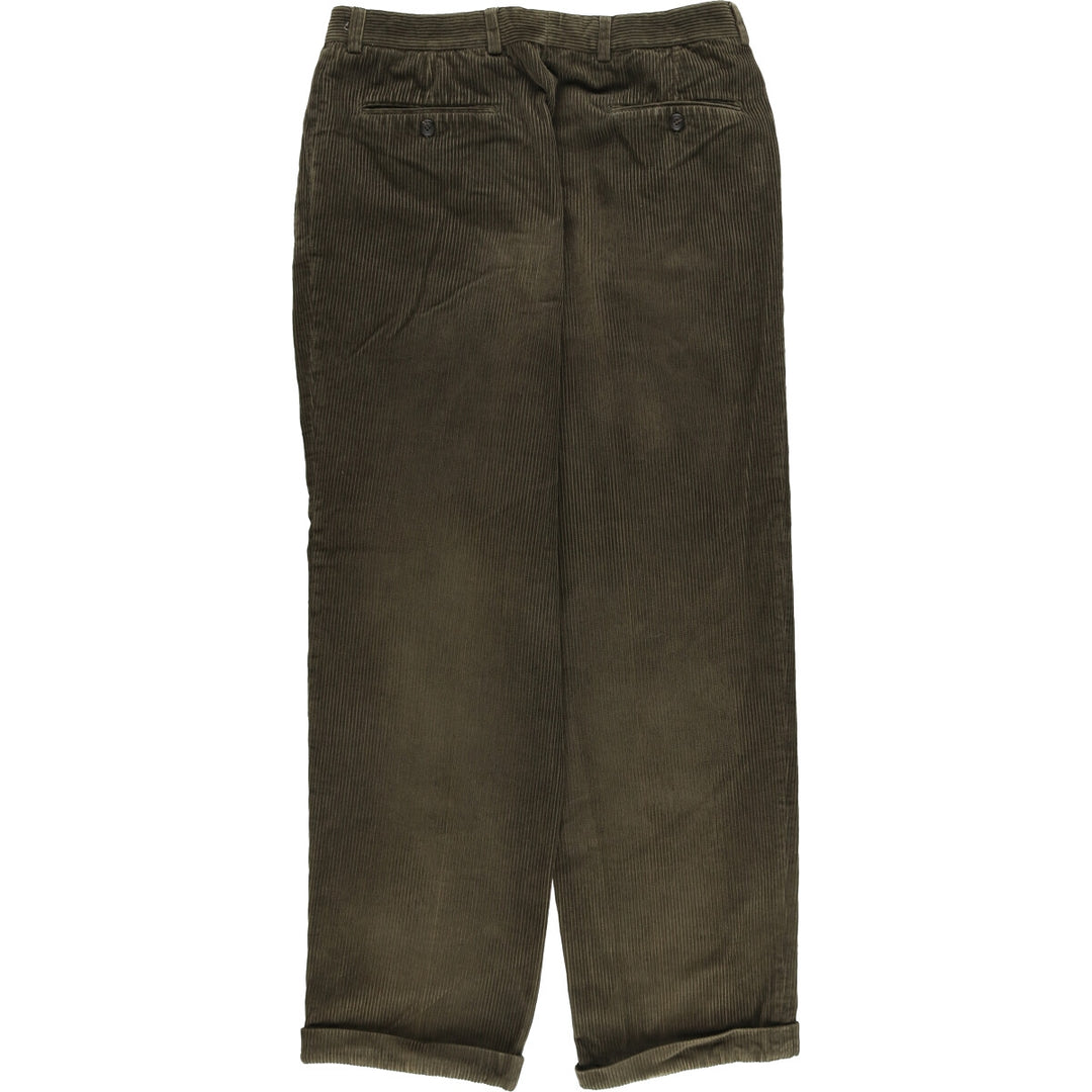 90'S VELLUTO DUCA VISCONTI DI MODRONE Two-pleat Corduroy Pants Men's W31 Vintage cotton Khaki type Vintage Second Hand