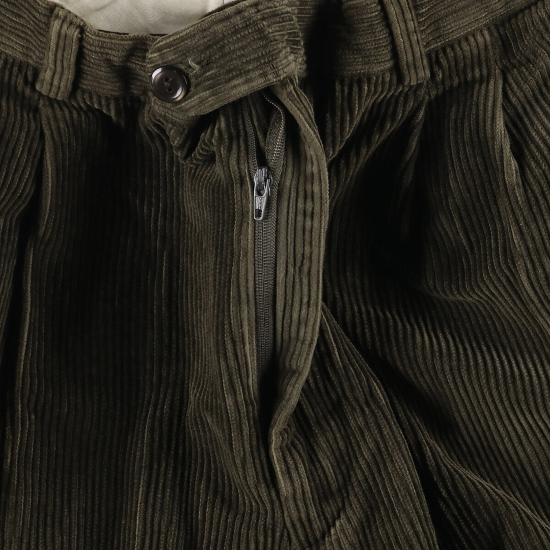 90'S VELLUTO DUCA VISCONTI DI MODRONE Two-pleat Corduroy Pants Men's W31 Vintage cotton Khaki type Vintage Second Hand