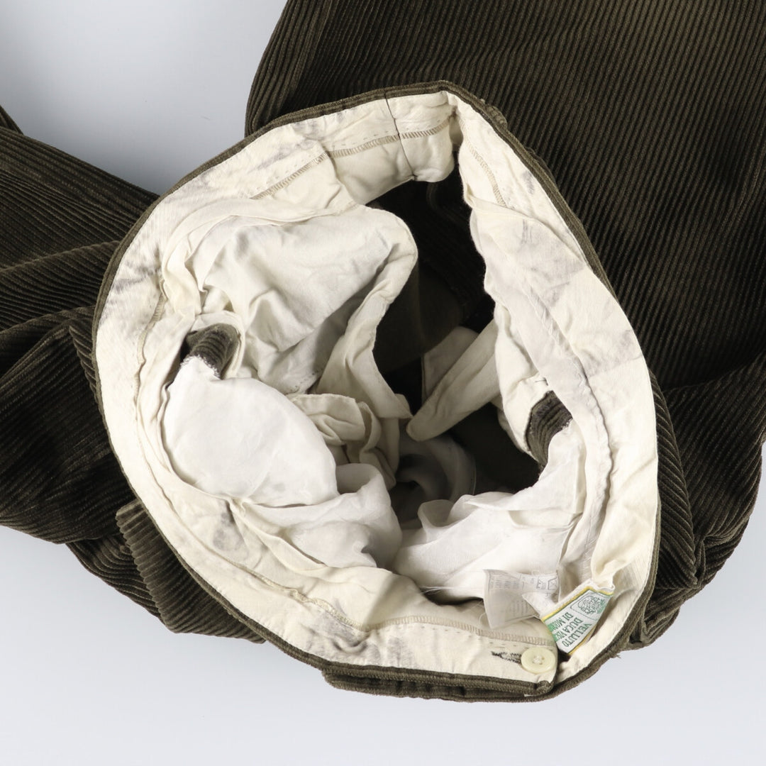 90'S VELLUTO DUCA VISCONTI DI MODRONE Two-pleat Corduroy Pants Men's W31 Vintage cotton Khaki type Vintage Second Hand