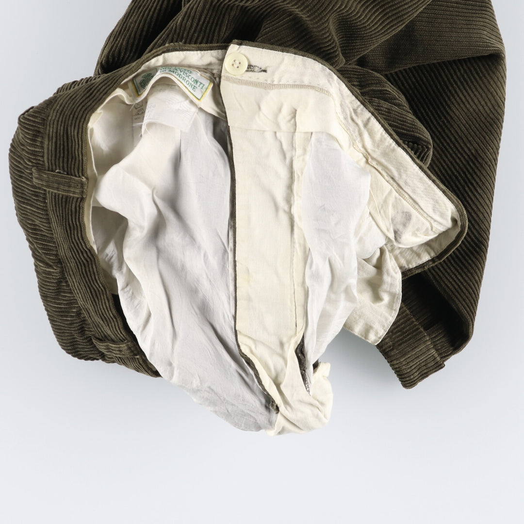 90'S VELLUTO DUCA VISCONTI DI MODRONE Two-pleat Corduroy Pants Men's W31 Vintage cotton Khaki type Vintage Second Hand