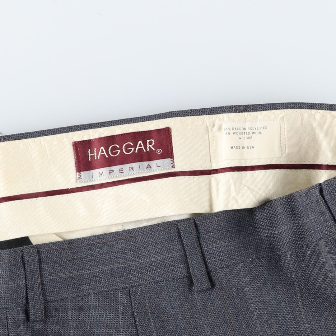 Haggar Stripe Pattern Slacks Pants Made in USA Men's W36 /eaa511059