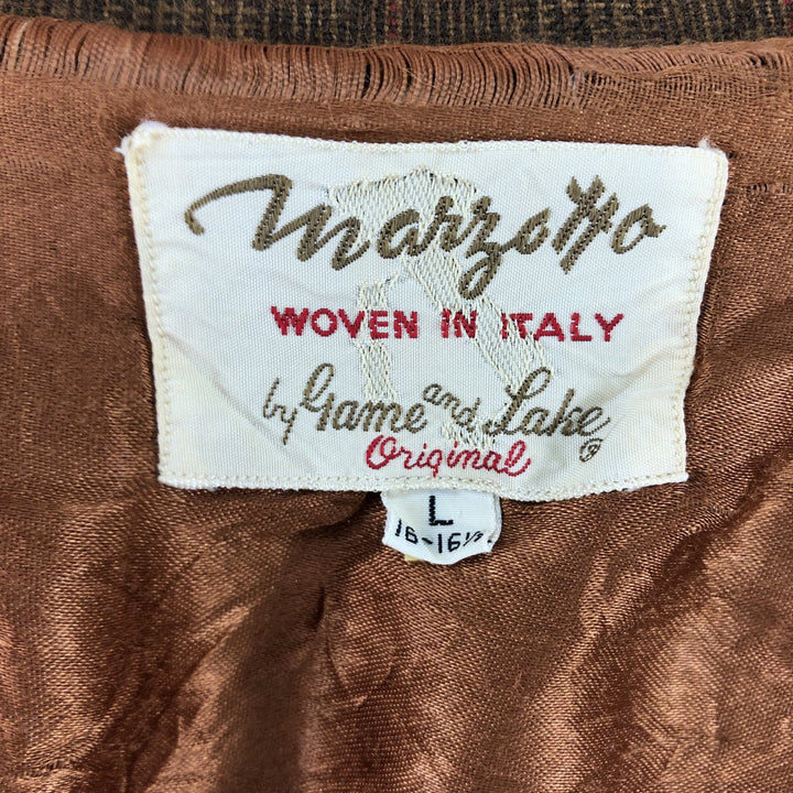 Marzotta by Game and Lake Check Pattern Tailored Jacket Made in Italy Men's L Size Vintage /eaa511082