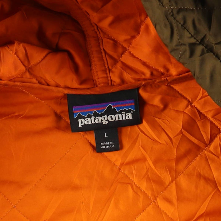 Patagonia Diamond Quilt Bomber Hoodie 27610FA18 Quilted Puffer Jacket, Men's L size /eaa511100