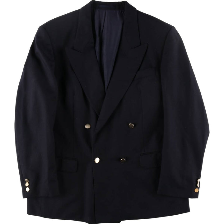 St. Michael Double Breasted Peak Lapel Navy Blazer Tailored Jacket Made in England Men's M /eaa511117