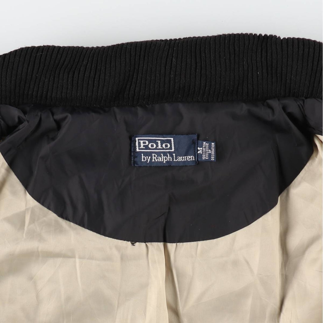 Ralph Lauren POLO by Ralph Lauren Stars and Stripes Big Pony Down Jacket Men's M cotton black type Vintage Second Hand
