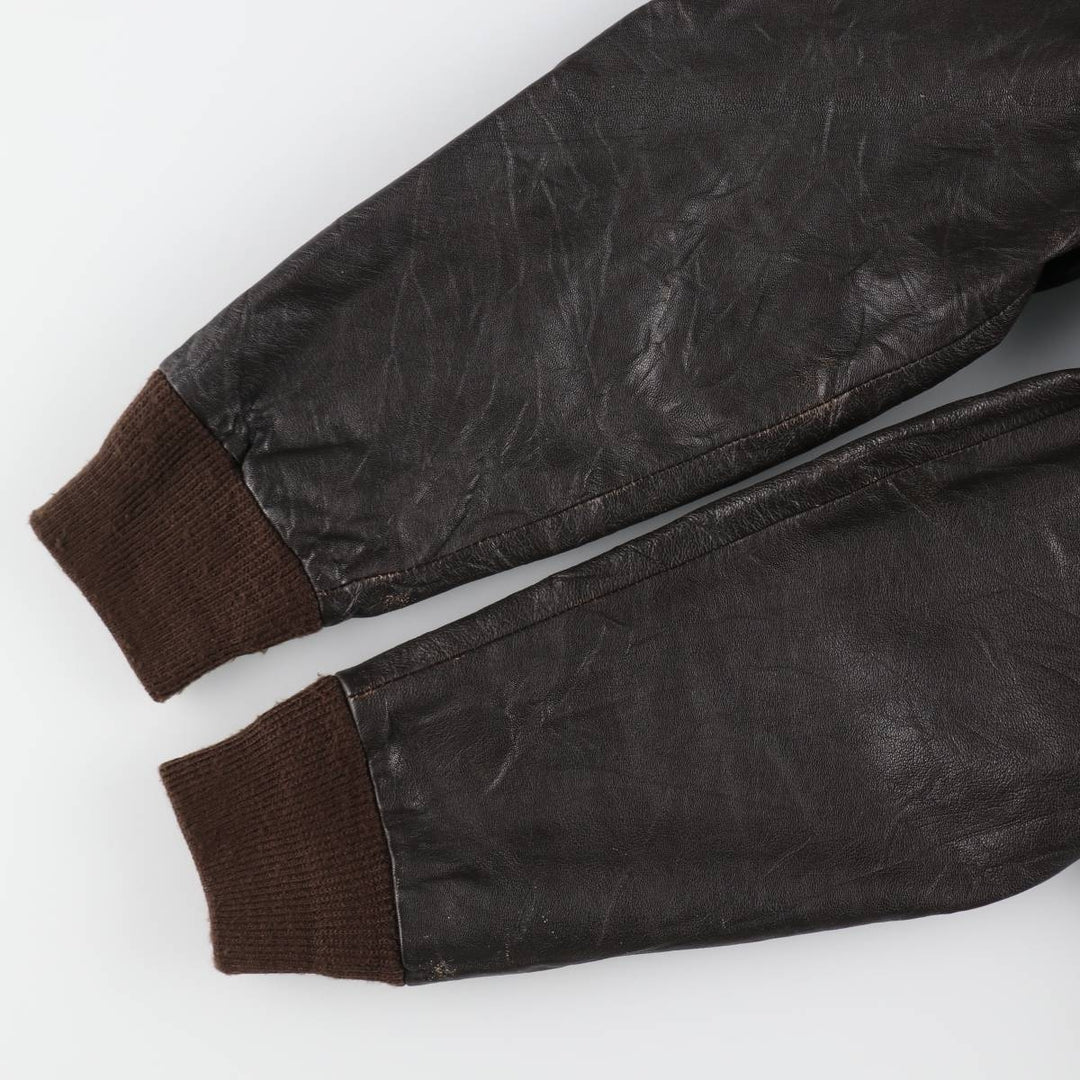 A-2 type leather flight jacket, made in USA, men's size L / eaa511178