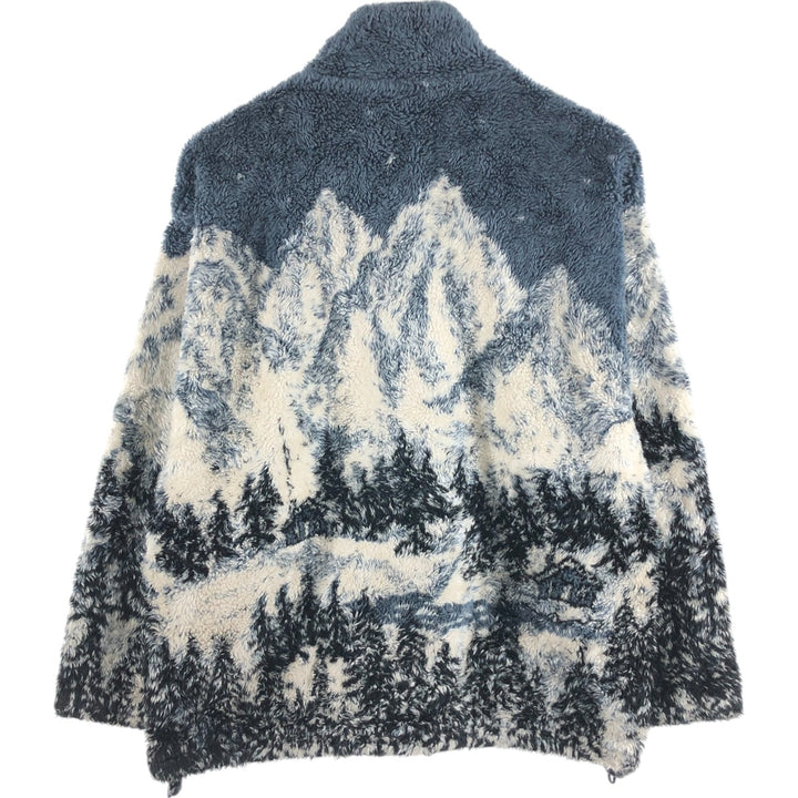 90'S BLACK MOUNTAIN all-over print fleece jacket made in USA, men's size L, vintage /eaa511189