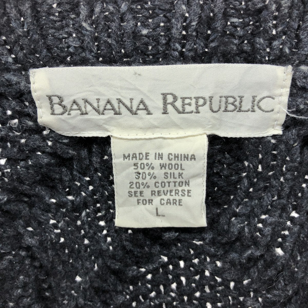 90'S Banana Republic Fisherman Aran Knit Sweater Men's Size L Vintage /eaa511213