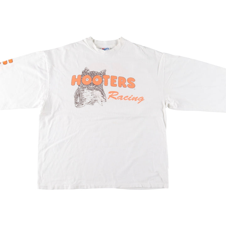 90'S Hanes BEEFY-T HOOTERS Long Sleeve T-Shirt Made in USA Men's XL Vintage /eaa511308