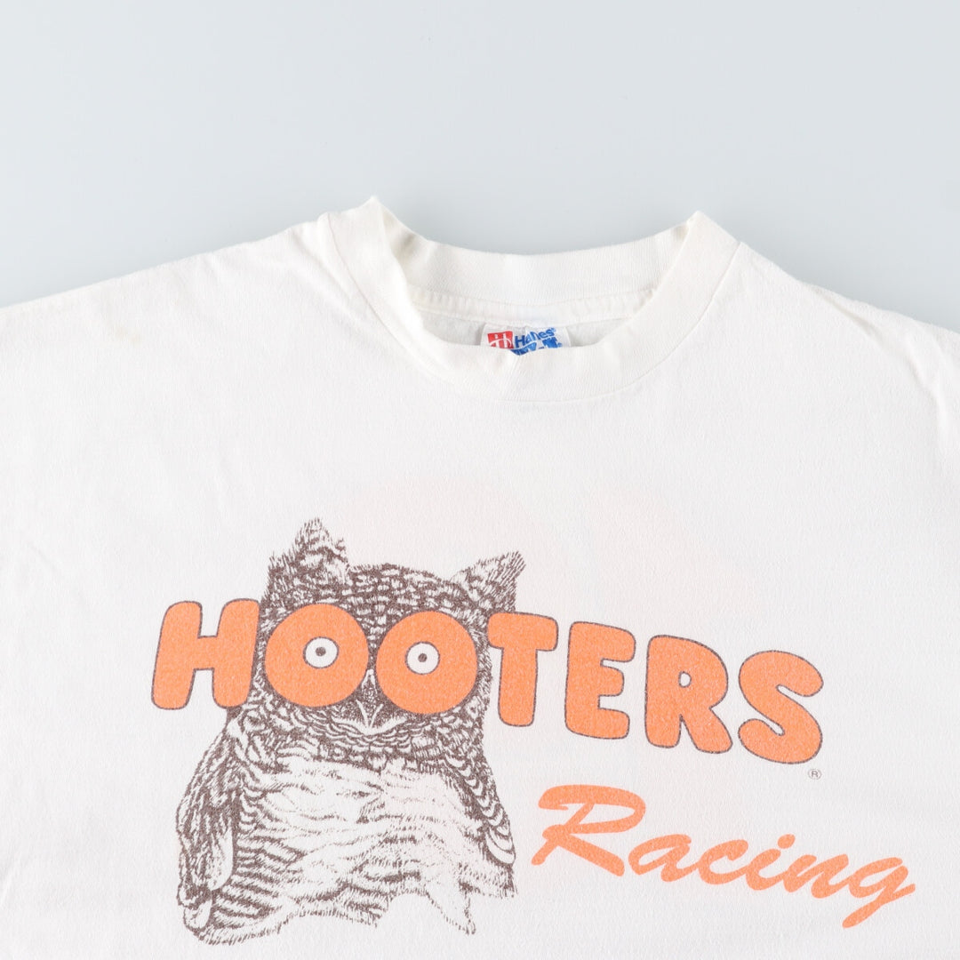 90'S Hanes BEEFY-T HOOTERS Long Sleeve T-Shirt Made in USA Men's XL Vintage /eaa511308