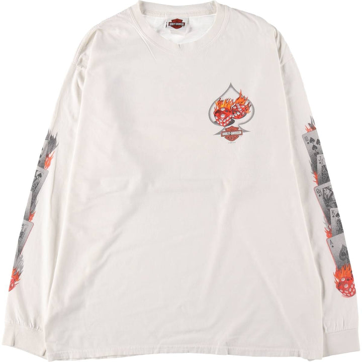 00'S Harley-Davidson Fire Pattern Long T-Shirt, Men's L size / eaa511320