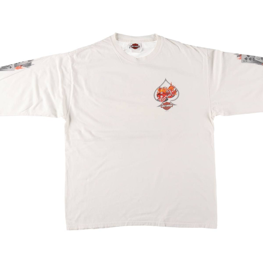 00'S Harley-Davidson Fire Pattern Long T-Shirt, Men's L size / eaa511320