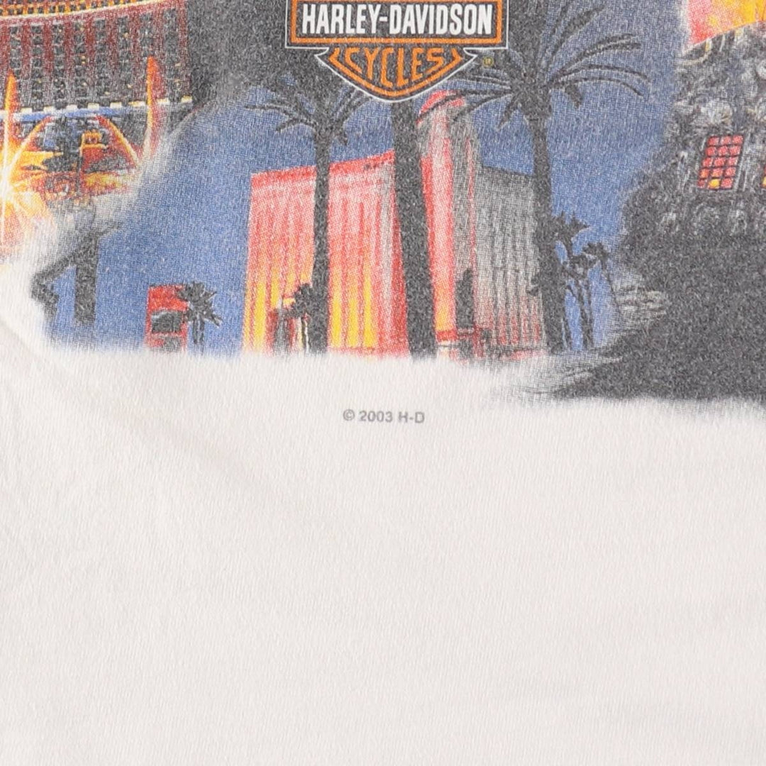 00'S Harley-Davidson Fire Pattern Long T-Shirt, Men's L size / eaa511320