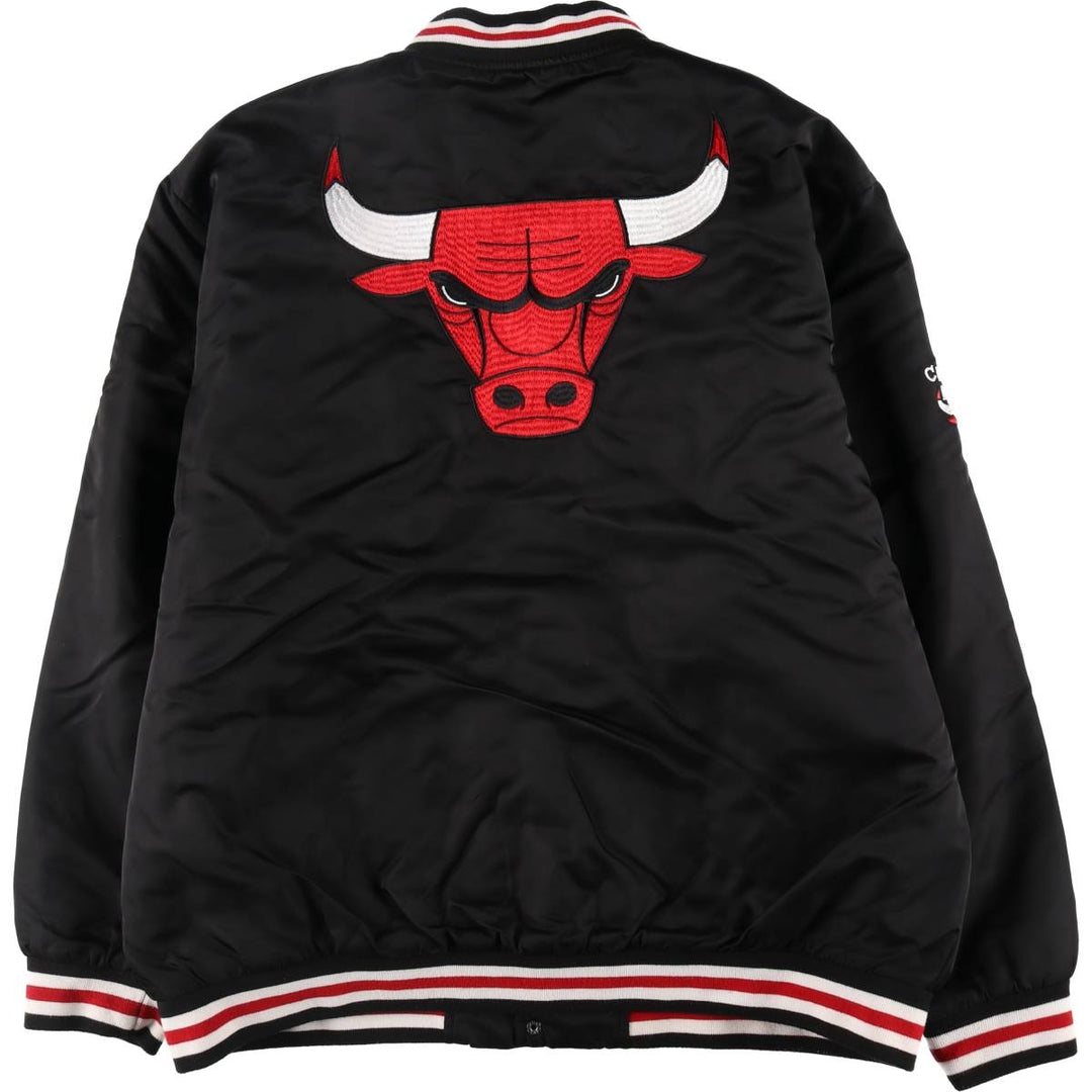 Big size NBA Chicago Bulls back logo padded nylon stadium jacket award jacket men's XXXL equivalent / eaa511334