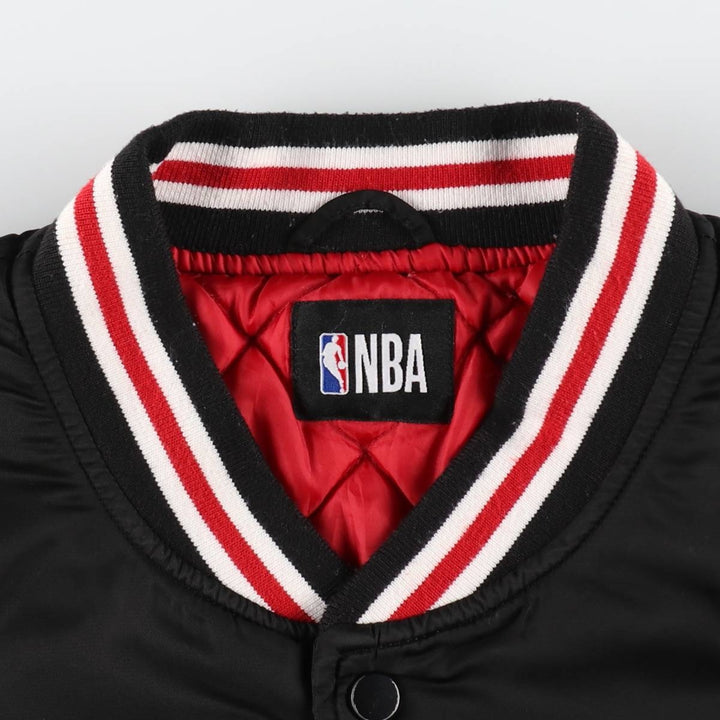 Big size NBA Chicago Bulls back logo padded nylon stadium jacket award jacket men's XXXL equivalent / eaa511334