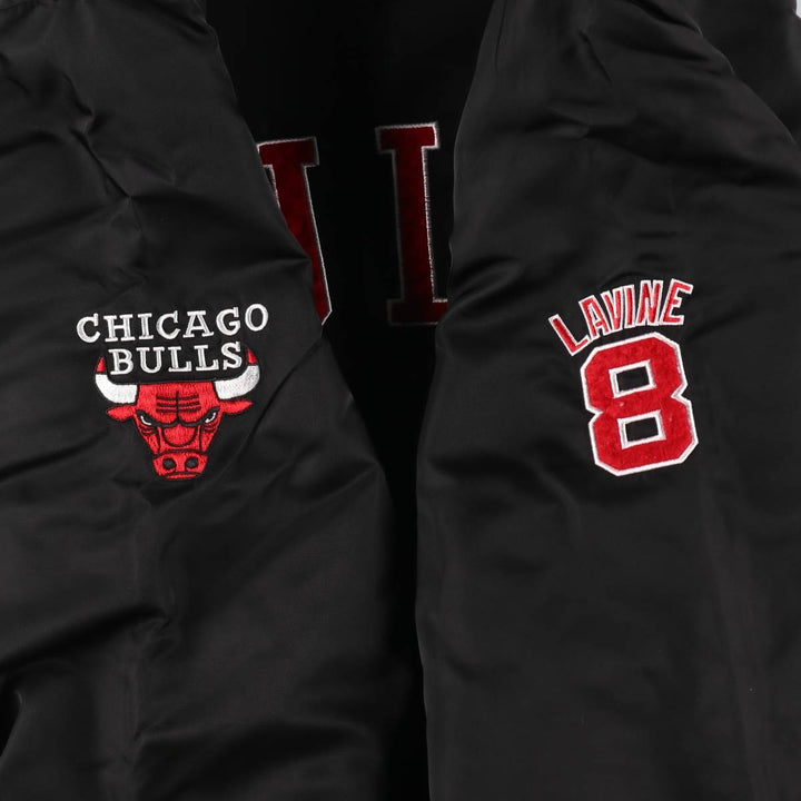 Big size NBA Chicago Bulls back logo padded nylon stadium jacket award jacket men's XXXL equivalent / eaa511334