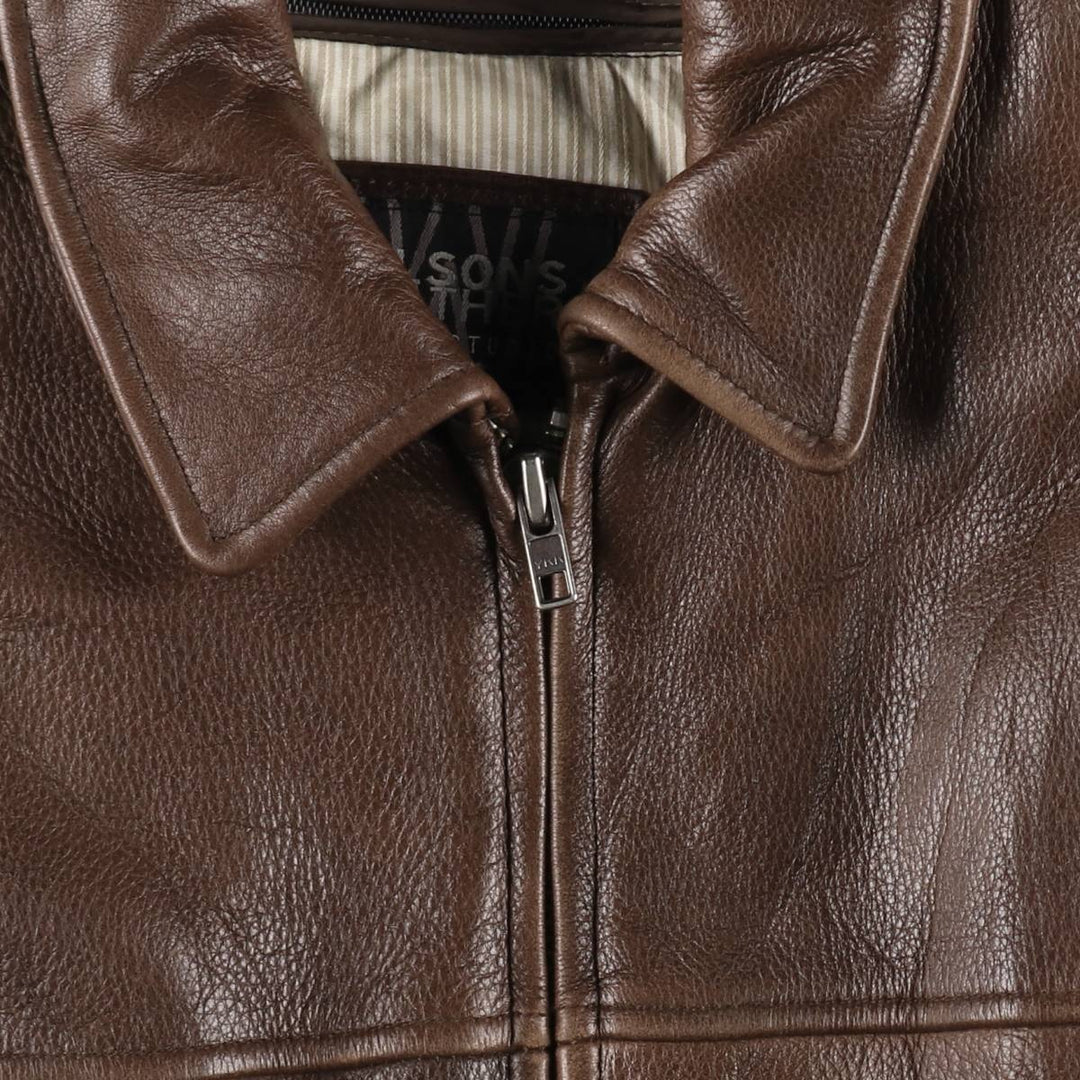 Wilsons Leather Pelle Studio Leather Blouson Type Men's L Size /eaa511342