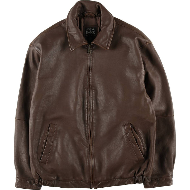 JOS.A.BANK Leather Blouson Type Men's XL Size /eaa511354