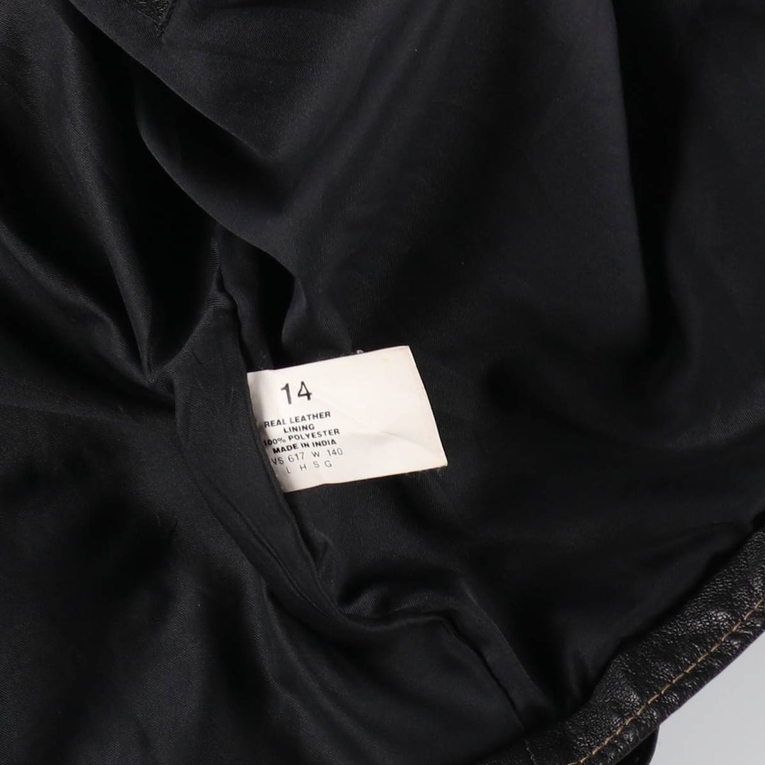 MILAN Leather Blouson Type Women's XL genuine leather black type Vintage Second Hand