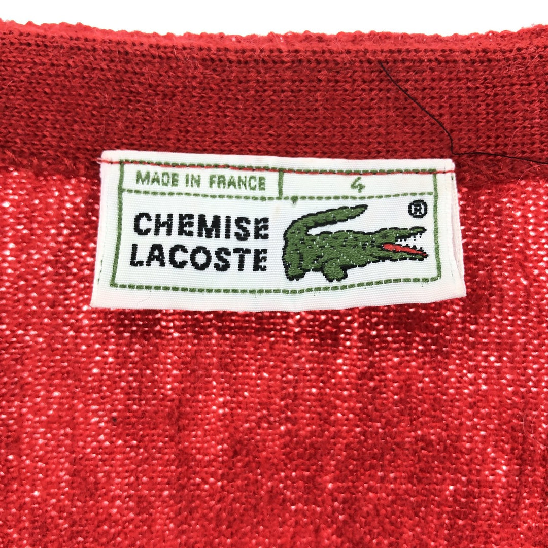 80'S Lacoste LACOSTE CHEMISE French Lacoste wool knit cardigan made in France size 4 men's XXL vintage /eaa511368