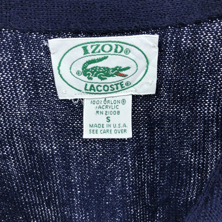 80s-90'S Lacoste IZOD Acrylic Knit Cardigan Made in USA Men's S Size Vintage /eaa511369