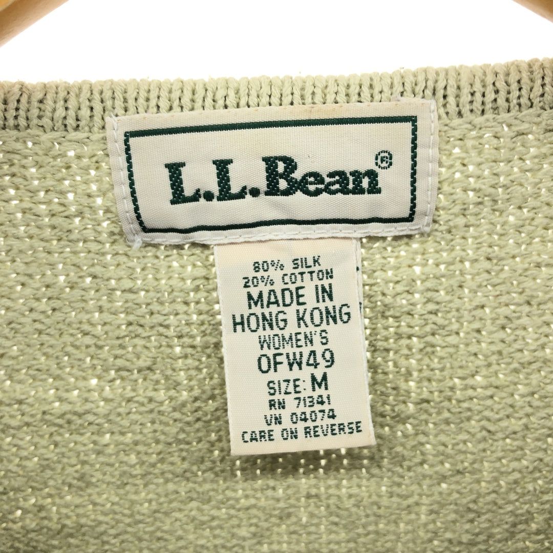 80'S LLBean Silk Knit Cardigan, Women's M Size, Vintage /eaa511381