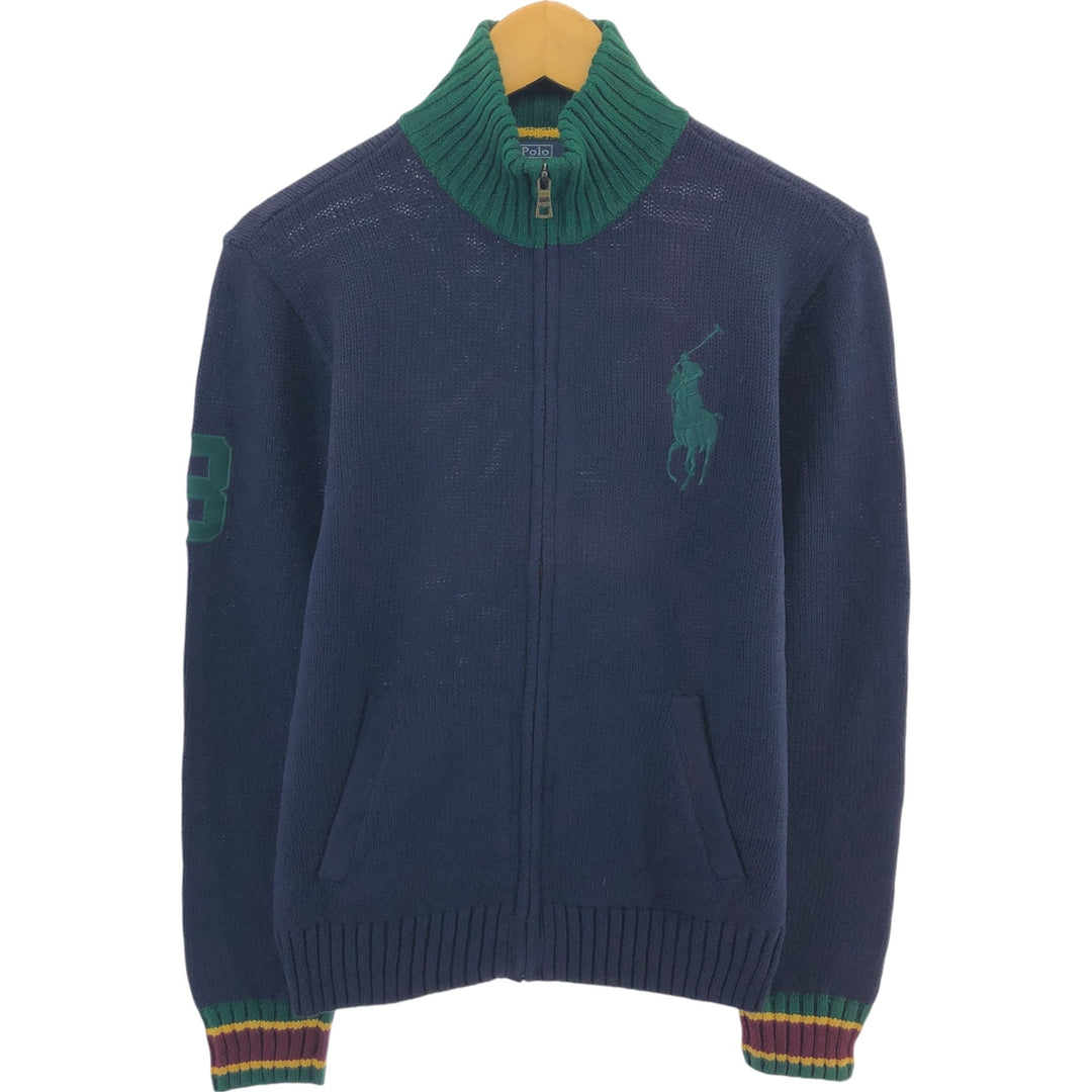 Ralph Lauren POLO by Ralph Lauren Big Pony Cotton Knit Full Zip Sweater Women's L size / eaa511384