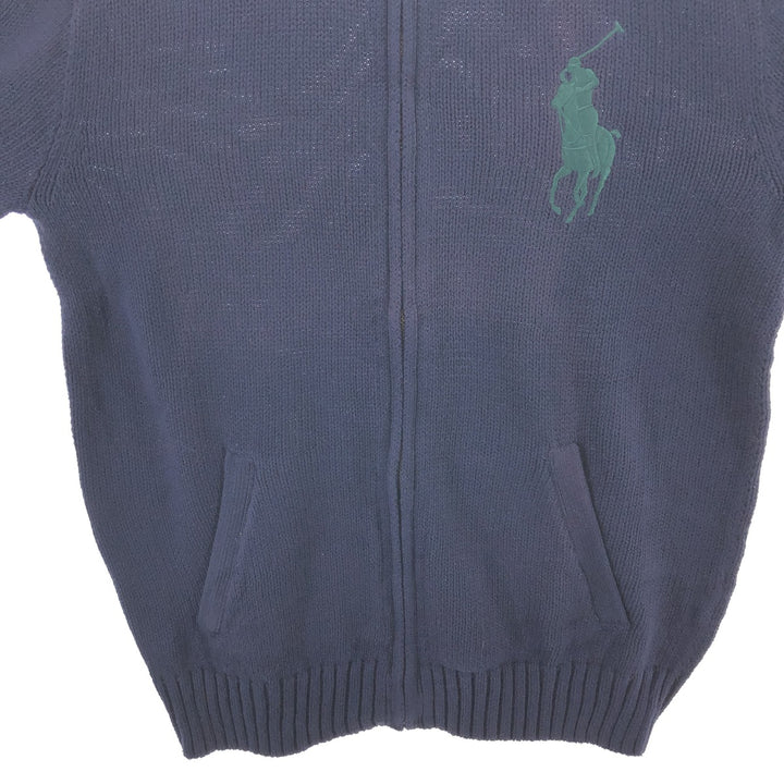 Ralph Lauren POLO by Ralph Lauren Big Pony Cotton Knit Full Zip Sweater Women's L size / eaa511384