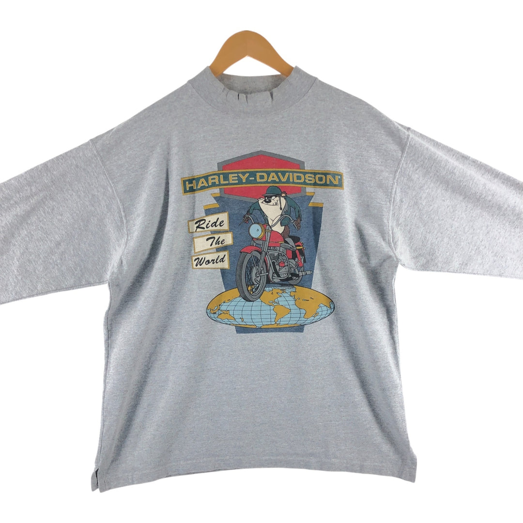 90'S ACME CLOTHING Harley Davidson Looney Tunes Long Sleeve T-Shirt Men's Size L Vintage /eaa511397