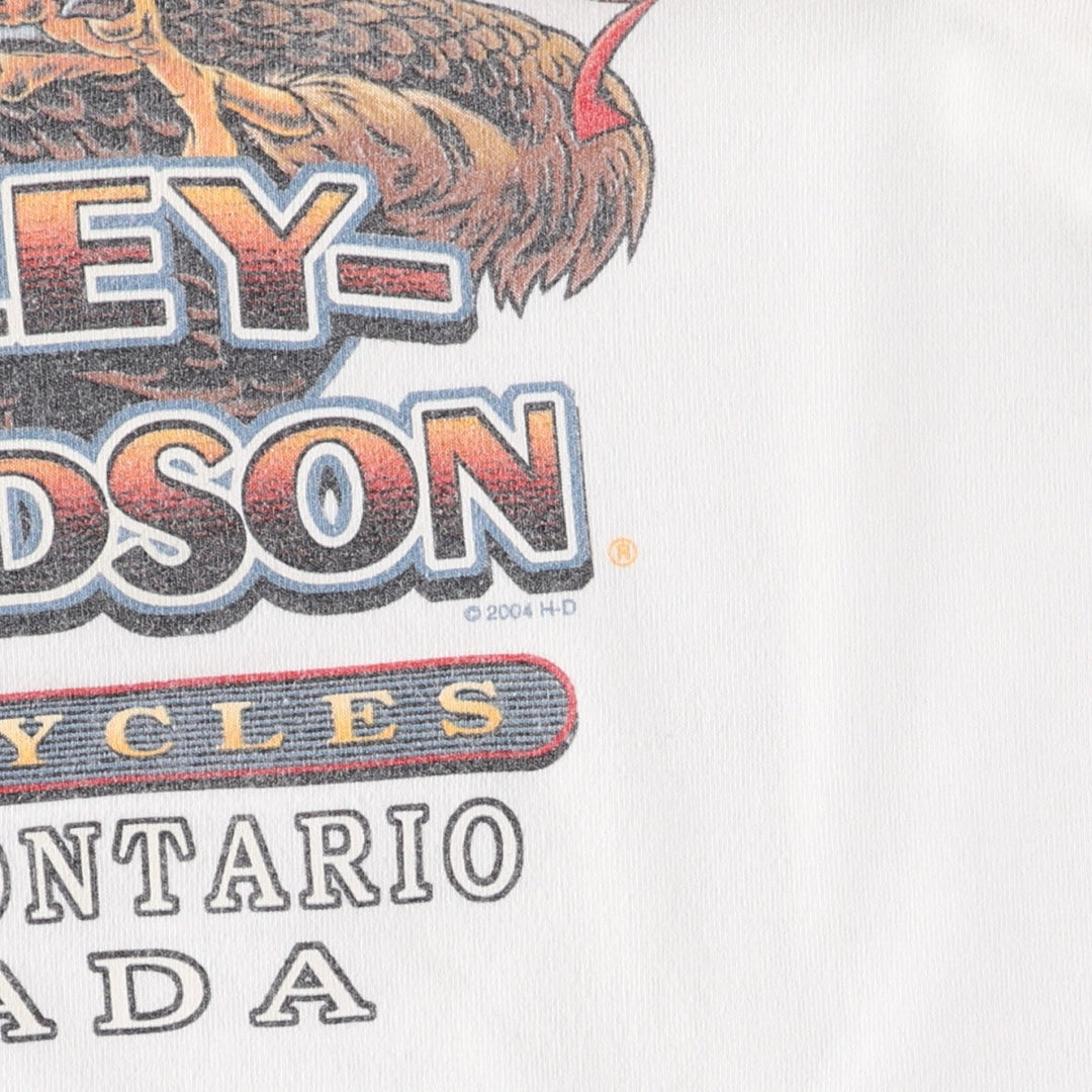 00'S Harley-Davidson Eagle Pattern Skull Pattern Long T-shirt Men's XL size /eaa511398