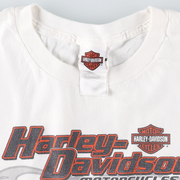 00'S Harley-Davidson Fire Pattern Long T-Shirt, Men's XXL / eaa511399