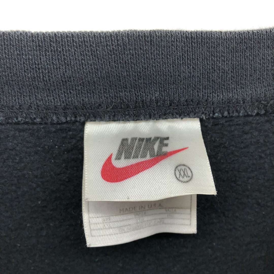 90s~00'S Nike One Point Logo Sweatshirt Trainer Made in USA Men's XXL Vintage cotton black type Vintage Second Hand