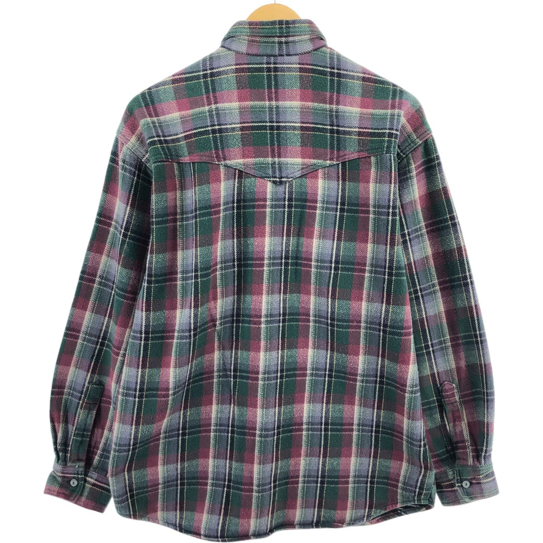 Wrangler Long Sleeve Heavy Flannel Check Shirt Men's Size L / eaa511428