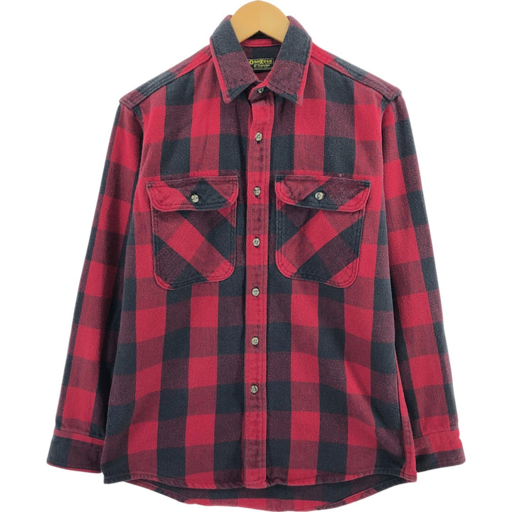 Osh Kosh Buffalo Check Long Sleeve Heavy Flannel Check Shirt Made in USA Men's M /eaa511430