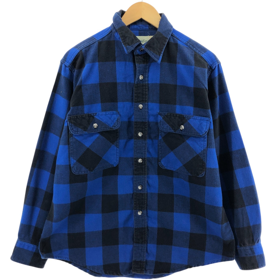 90'S St. John's Bay Buffalo Check Long Sleeve Flannel Check Shirt Men's L Size Vintage /eaa511431