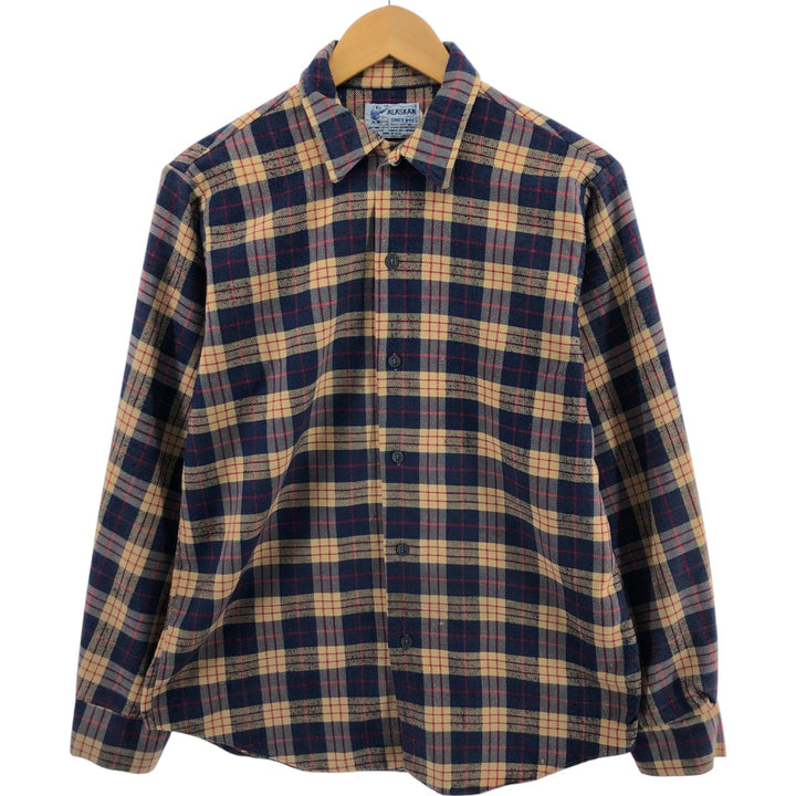 THE ALASKAN Long Sleeve Flannel Check Shirt Made in USA Men's M Size /eaa511433