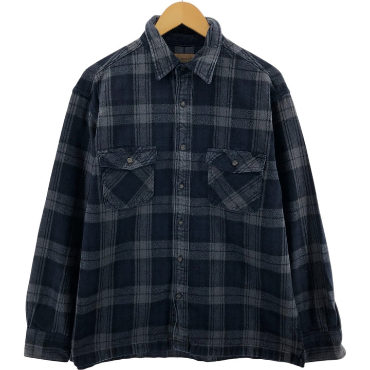 ST.JOHN'S BAY Long Sleeve Flannel Check Shirt Box Shirt Men's L Size /eaa511443