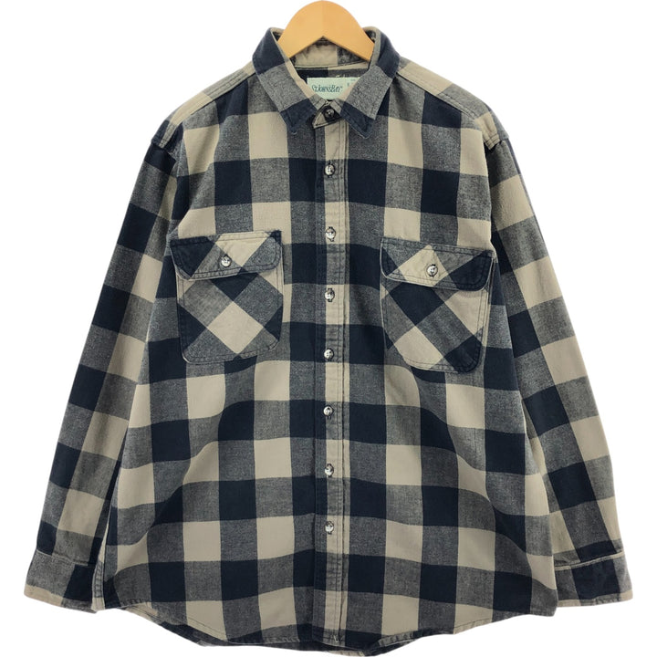 90'S St. John's Bay Buffalo Check Long Sleeve Flannel Check Shirt Men's XL Size Vintage /eaa511445