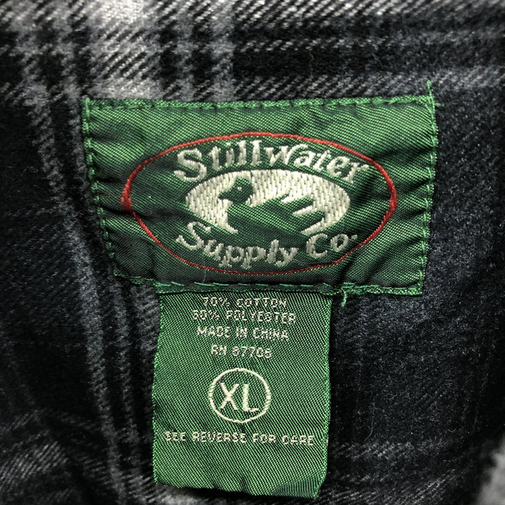 90'S Still Water Supply Co. Long Sleeve Heavy Flannel Check Shirt Men's XL Vintage /eaa511446