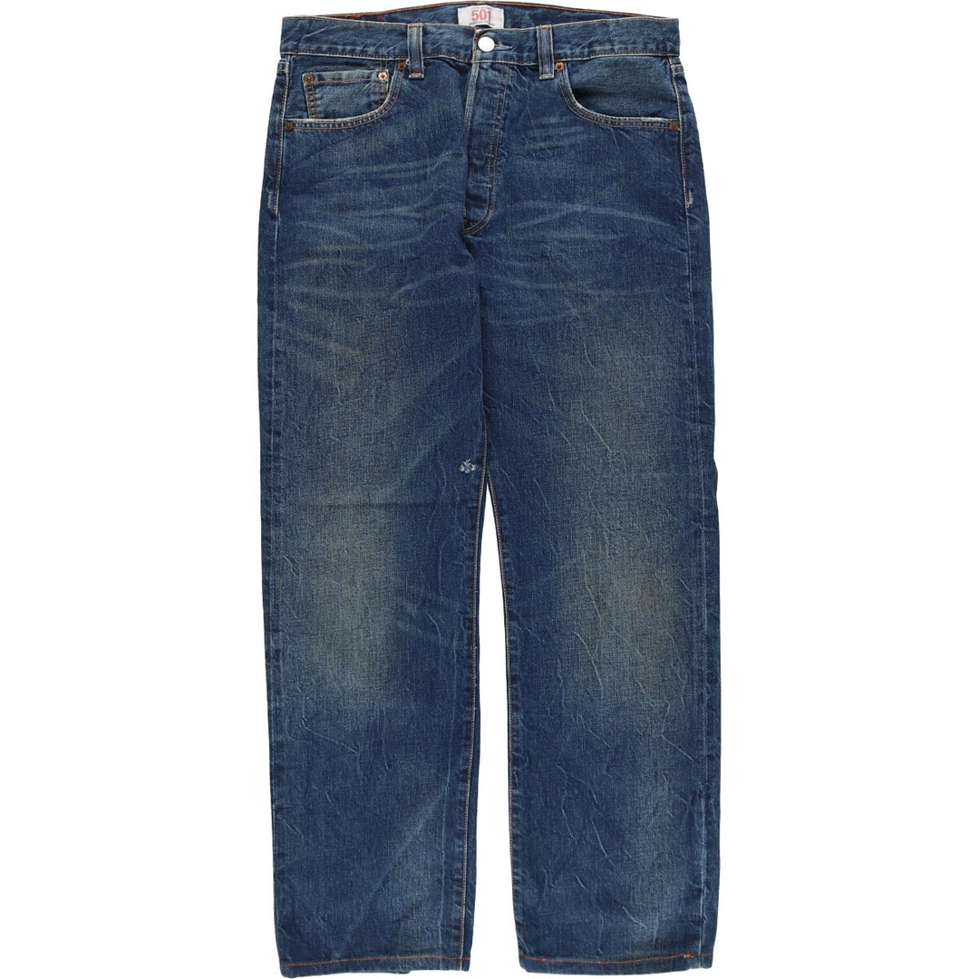 Levi's Levi's 501 STRAIGHT LEG BUTTON-FLY Euro model straight denim pants for men, equivalent to w34 / eaa511462