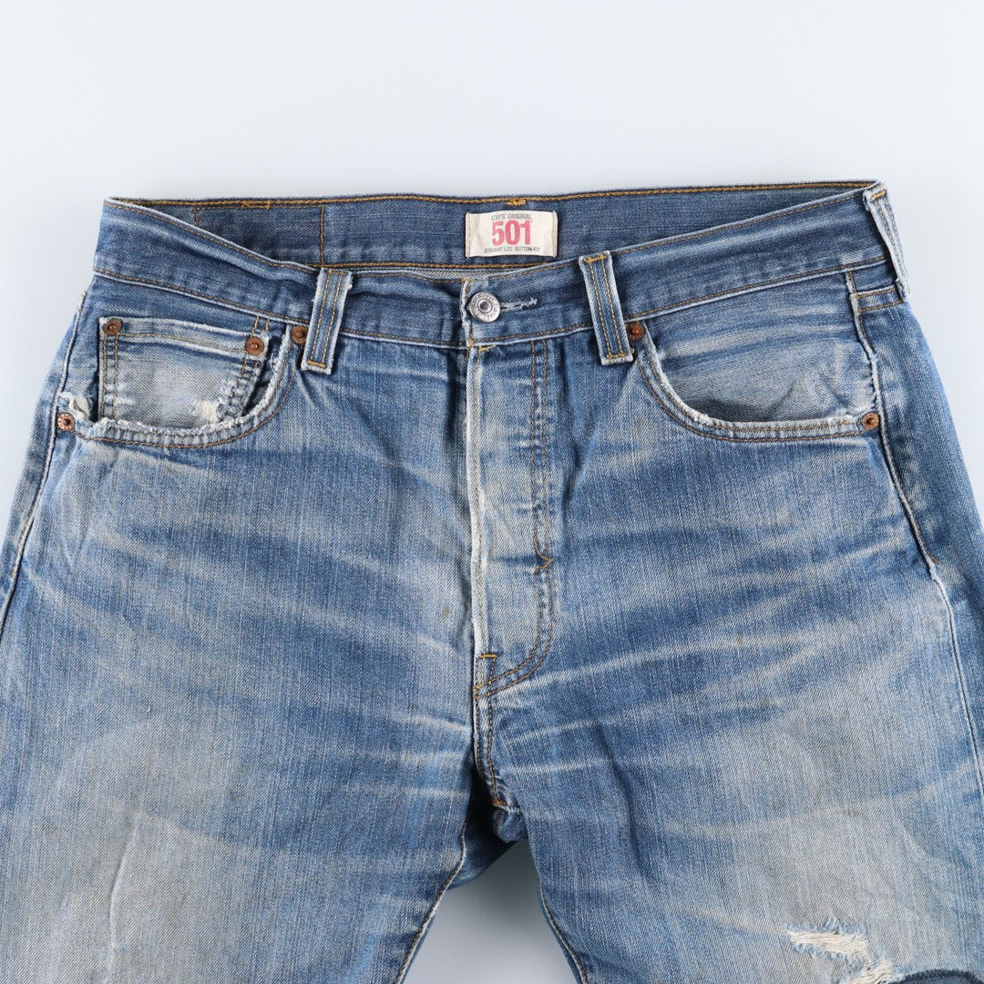 Levi's Levi's 501 STRAIGHT LEG BUTTON-FLY straight denim pants for men, equivalent to w35 / eaa511465