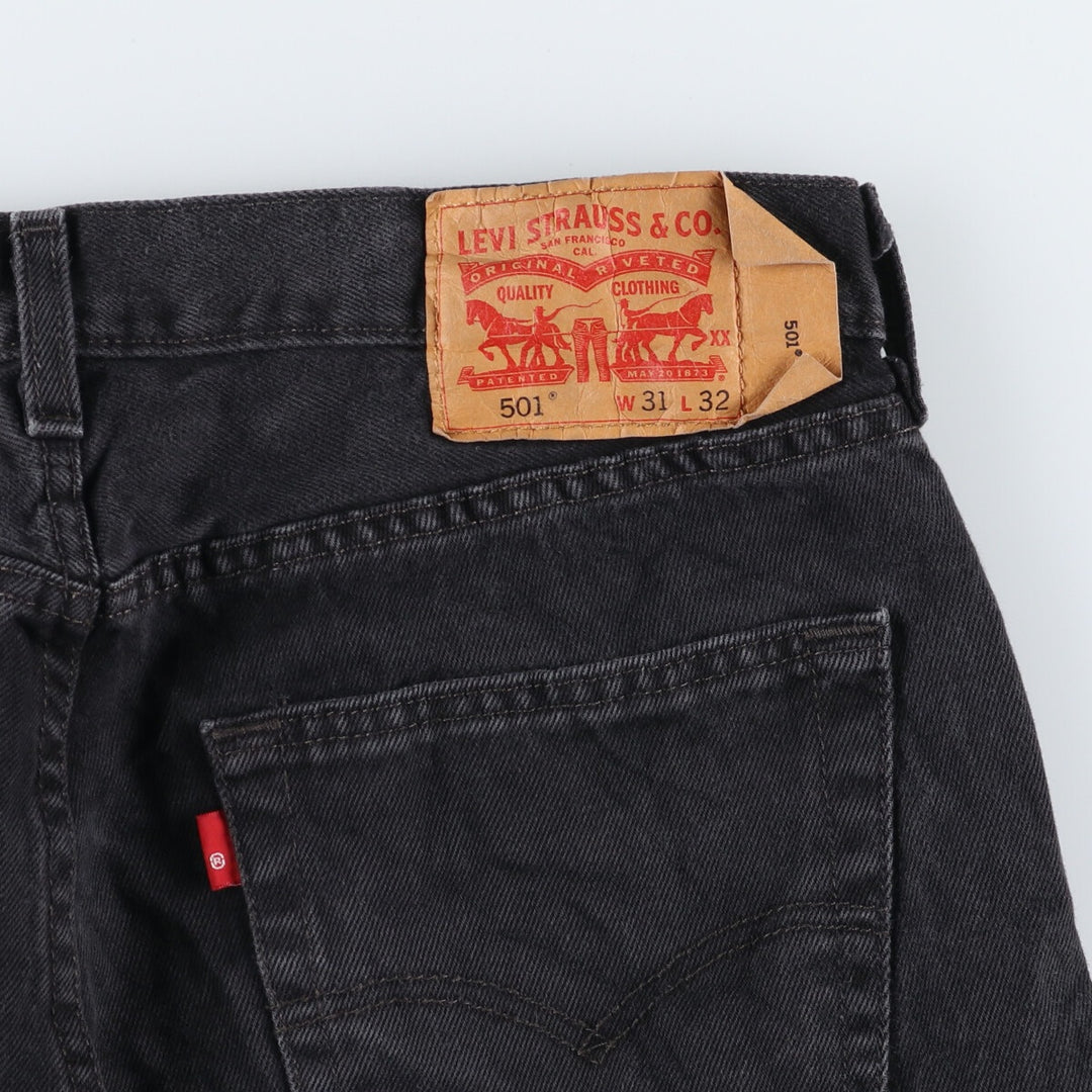 Levi's 00501-0660 Black Denim Straight Denim Pants Men's W33 equivalent / eaa511469