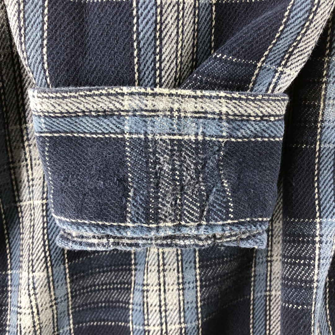 90s~00'S St. John's Bay Long Sleeve Light Nell Check Shirt Men's XXL Vintage /eaa511490
